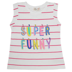 Girls Half Sleeves Top - White, Kids, Tops, Chase Value, Chase Value