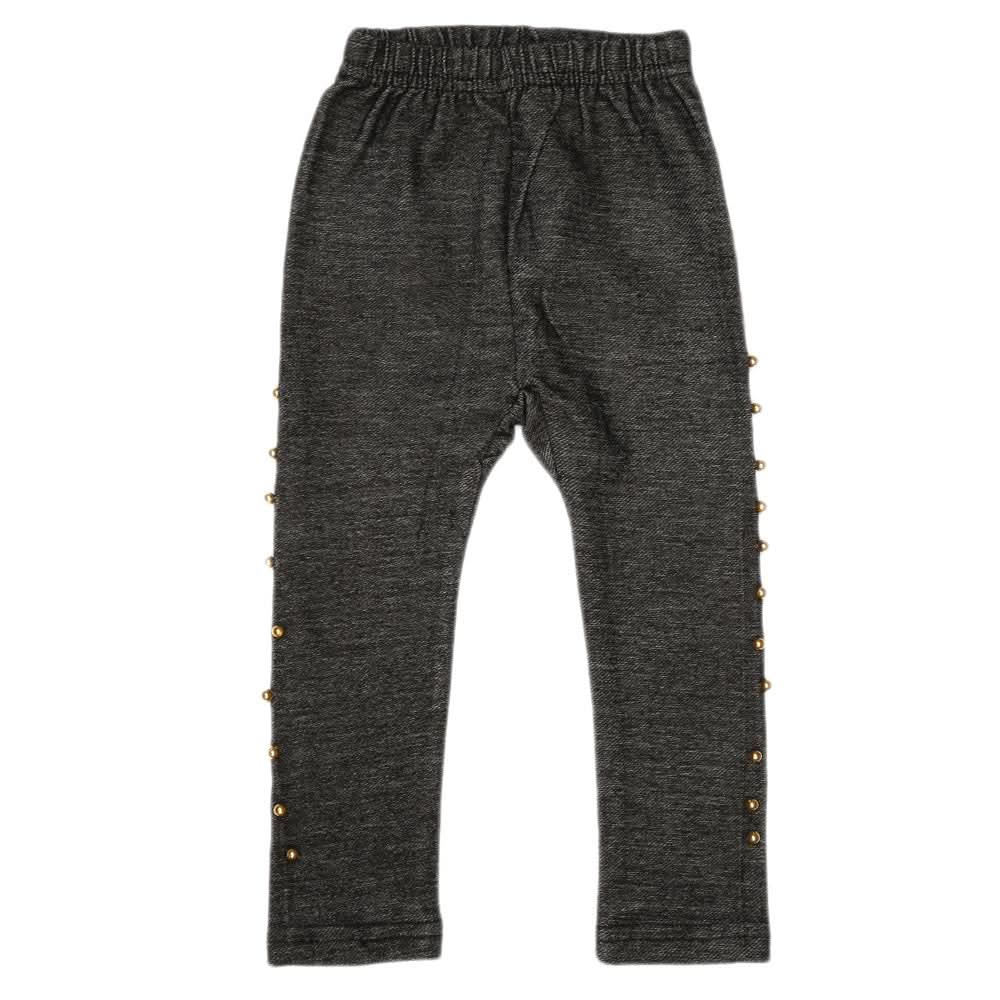Girls Denim Stone Tight Black B, Kids, Pants And Capri, Chase Value, Chase Value