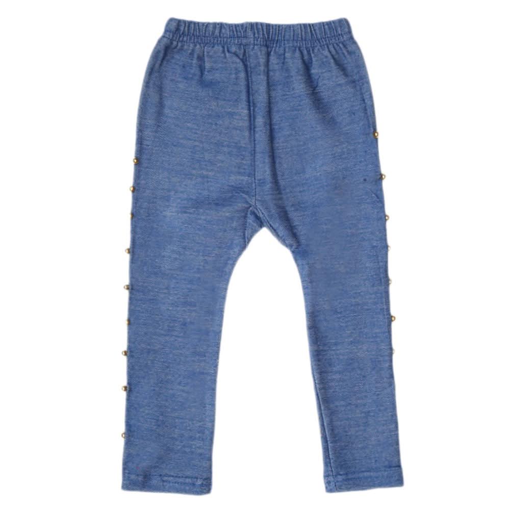 Girls Denim Stone Tight Blue B, Kids, Pants And Capri, Chase Value, Chase Value