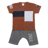 Boys Half Sleeves Short Suit 1222 - Brown, Kids, Boys Sets And Suits, Chase Value, Chase Value