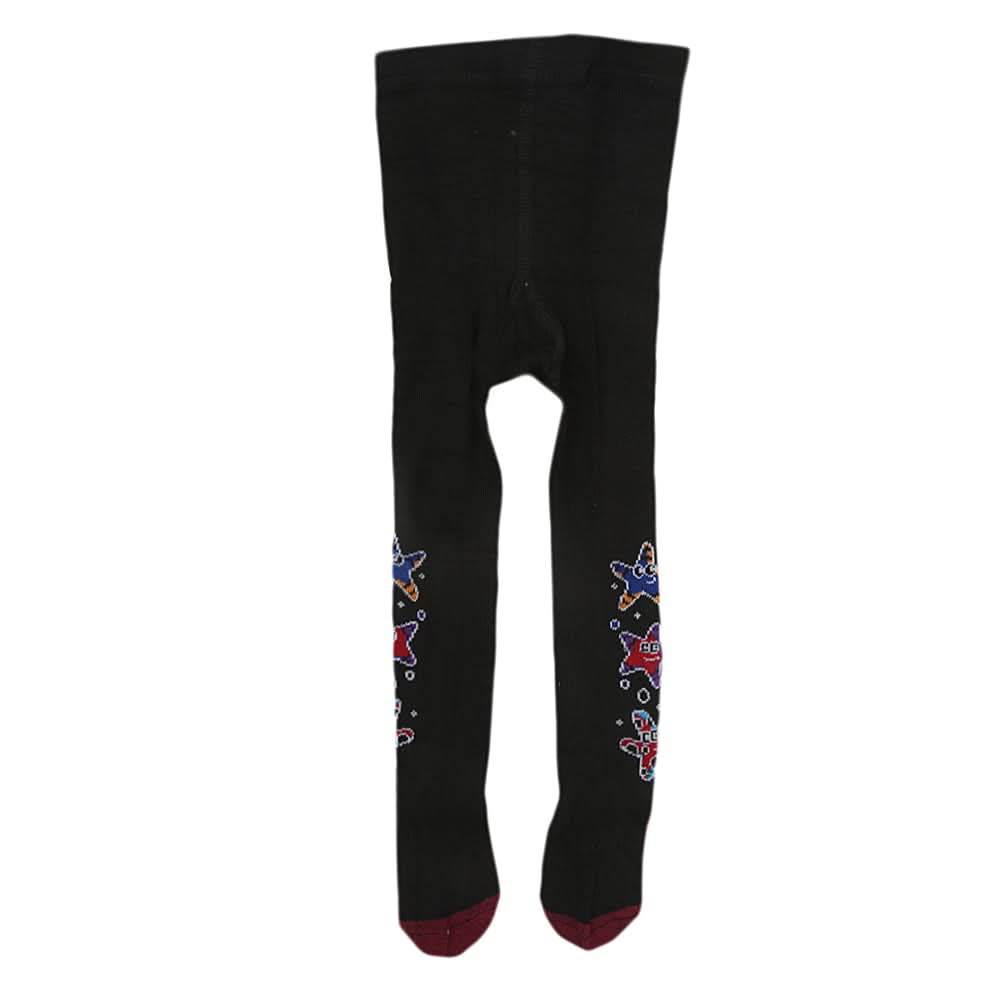 Newborn Girls Printed Leggings - Black, Kids, NB Boys Shorts And Pants, Kids, NB Girls Shorts Skirts And Pants, Chase Value, Chase Value