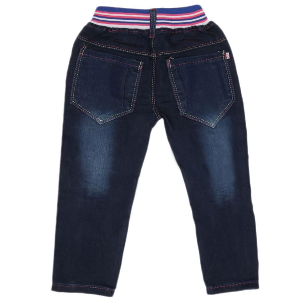 Girls Denim Pant - Dark Blue, Kids, Pants And Capri, Chase Value, Chase Value