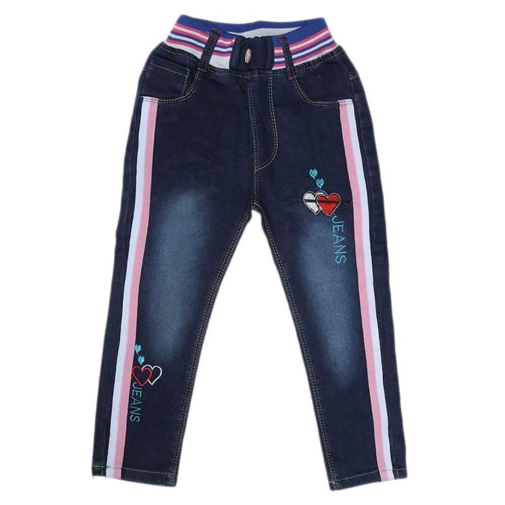 Girls Denim Pant - Blue, Kids, Pants And Capri, Chase Value, Chase Value