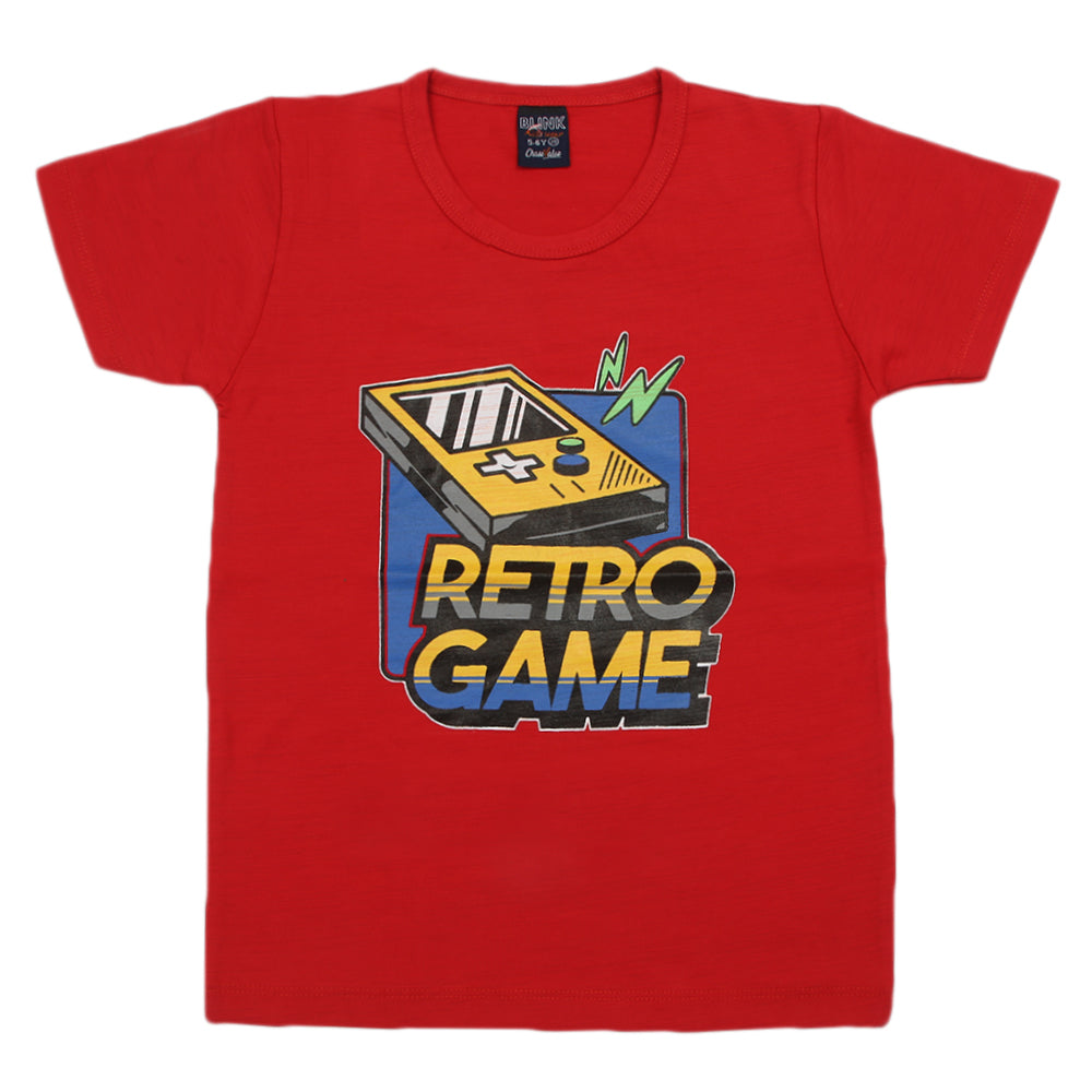 Boys Half Sleeves T-Shirt - Red, Boys T-Shirts, Chase Value, Chase Value