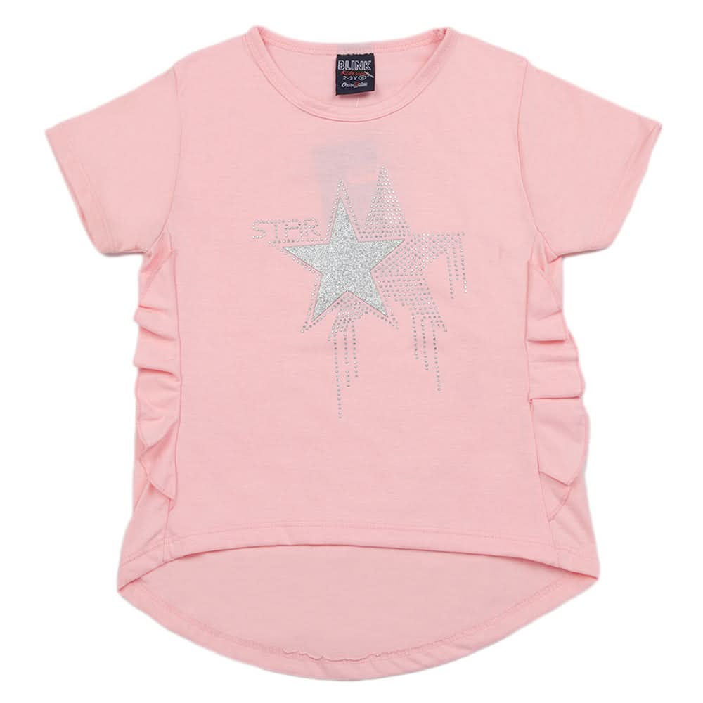 Girls Studs Print T-Shirt - Pink, Kids, Girls T-Shirts, Chase Value, Chase Value