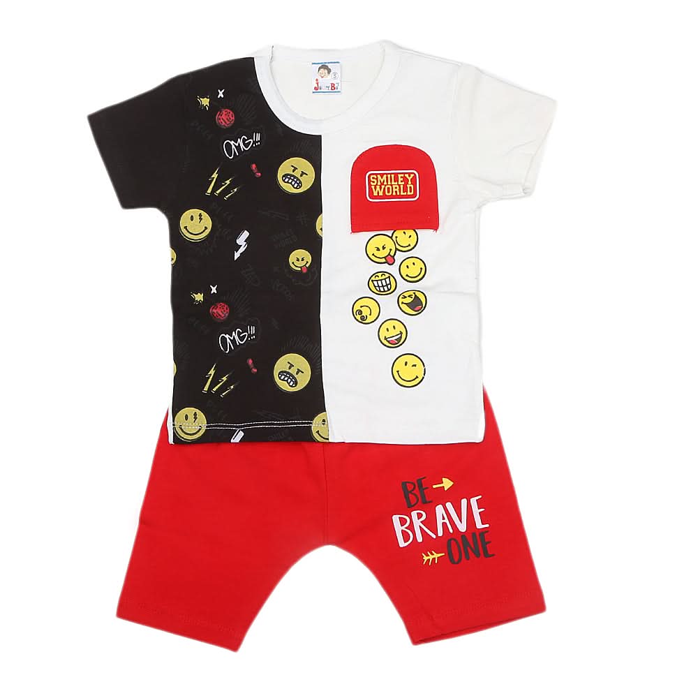 Boys Half Sleeves Short Suit  - Black, Kids, Boys Sets And Suits, Chase Value, Chase Value
