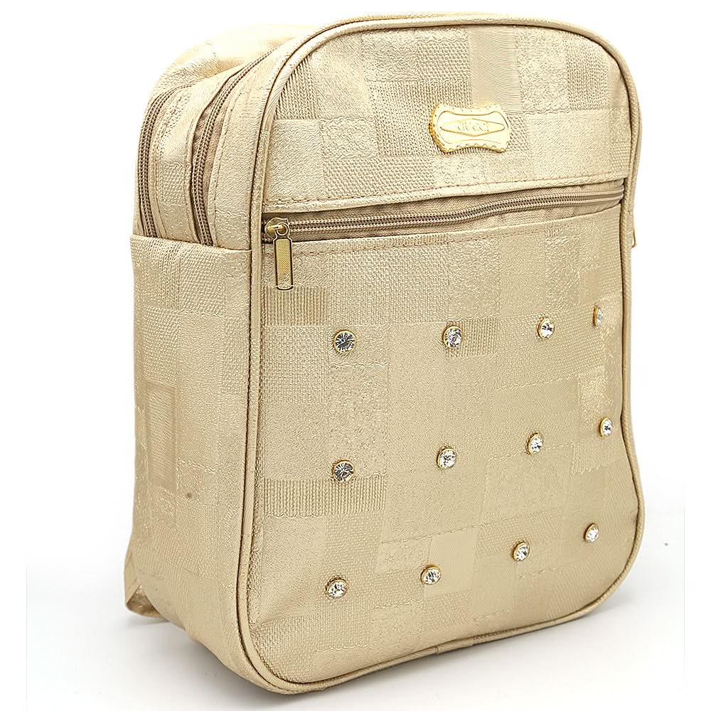 Girls Backpack 6558 - Golden, Kids, School And Laptop Bags, Chase Value, Chase Value
