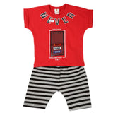 Boys Half Sleeves 2 Piece Suit - Red, Kids, Boys Sets And Suits, Chase Value, Chase Value