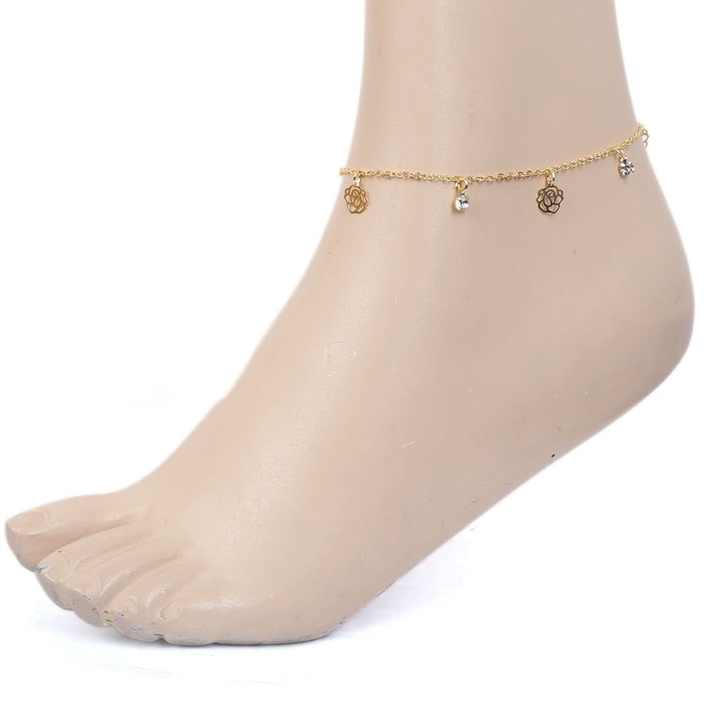 Women's Anklet - Golden, Women, Foot Jewellery, Chase Value, Chase Value