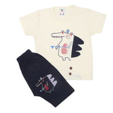 Boys Half Sleeves Short Suit 1219 - Off White, Kids, Boys Sets And Suits, Chase Value, Chase Value