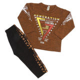 Boys Pajama Suit - Brown, Kids, Boys Sets And Suits, Chase Value, Chase Value