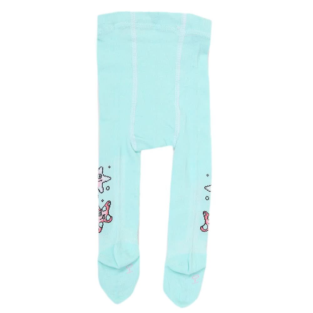 Newborn Girls Printed Leggings - Cyan, Kids, NB Boys Shorts And Pants, Kids, NB Girls Shorts Skirts And Pants, Chase Value, Chase Value