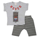 Boys Half Sleeves 2 Piece Suit - Grey, Kids, Boys Sets And Suits, Chase Value, Chase Value