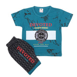 Boys Half Sleeves Short Suit - Steel Green, Kids, Boys Sets And Suits, Chase Value, Chase Value