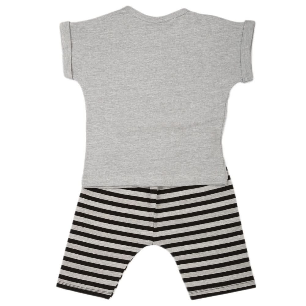 Boys Half Sleeves 2 Piece Suit - Grey, Kids, Boys Sets And Suits, Chase Value, Chase Value