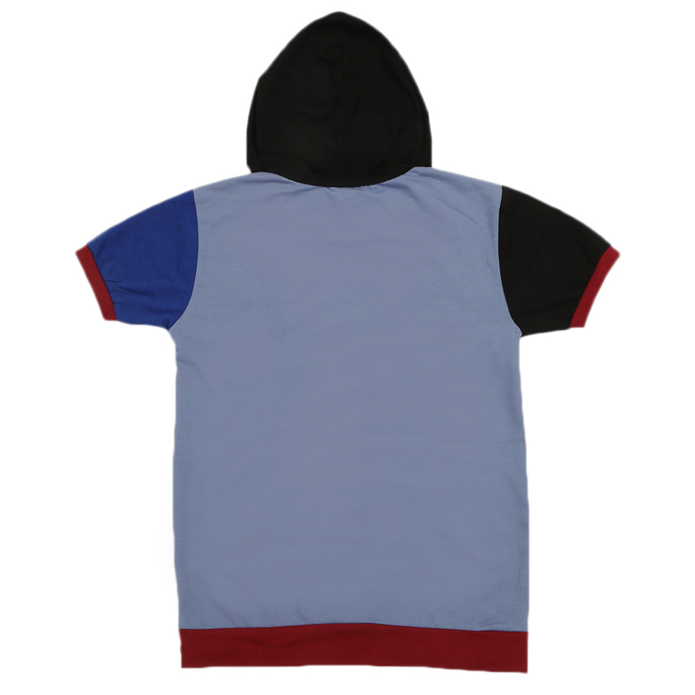 Boys Half Sleeves T-Shirt - Steel Blue, Boys T-Shirts, Chase Value, Chase Value