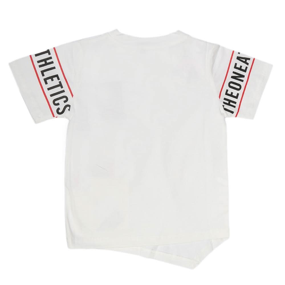 Boys Half Sleeves T-Shirt - White, Kids, Boys T-Shirts, Chase Value, Chase Value