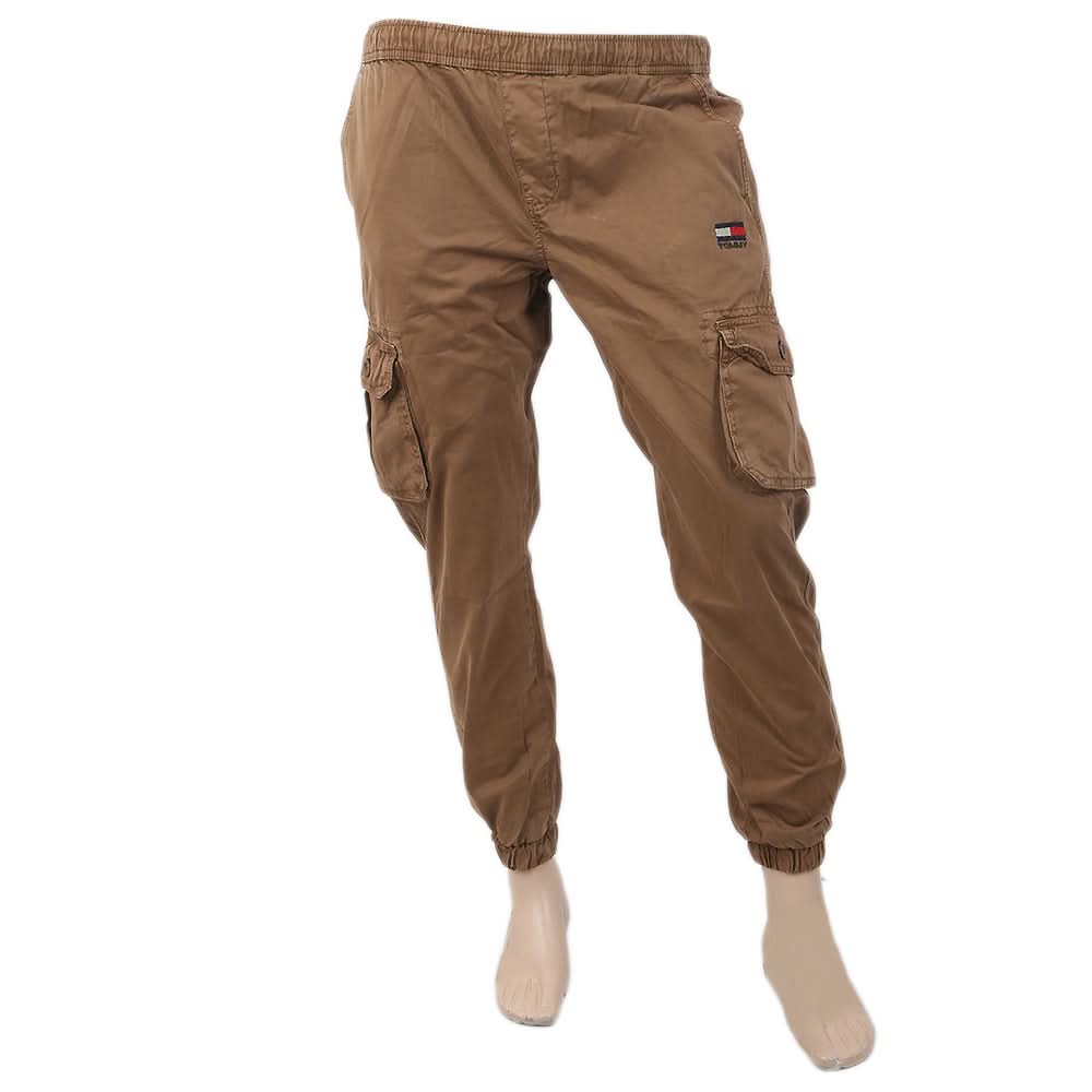 Men's Dyed Cargo Ponchi Trouser - Brown, Men, Lowers And Sweatpants, Chase Value, Chase Value