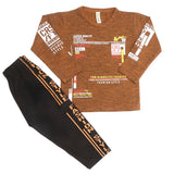 Boys Pajama Suit - Brown, Kids, Boys Sets And Suits, Chase Value, Chase Value
