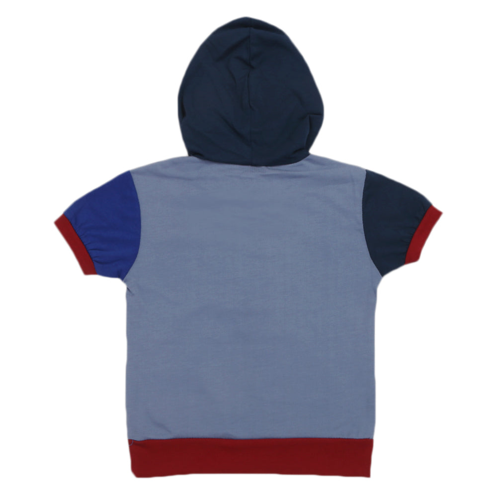 Boys Half Sleeves T-Shirt - Steel Blue, Boys T-Shirts, Chase Value, Chase Value