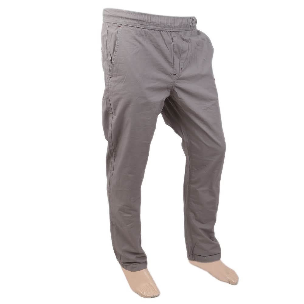 Men's Plain Open Bottom Trouser - Grey, Men, Lowers And Sweatpants, Chase Value, Chase Value