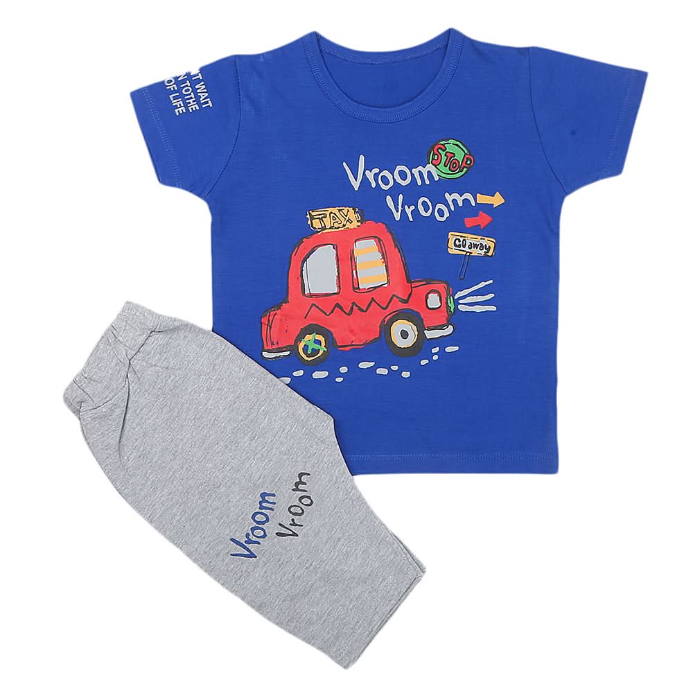 Boys Half Sleeves Short Suit - Blue, Kids, Boys Sets And Suits, Chase Value, Chase Value