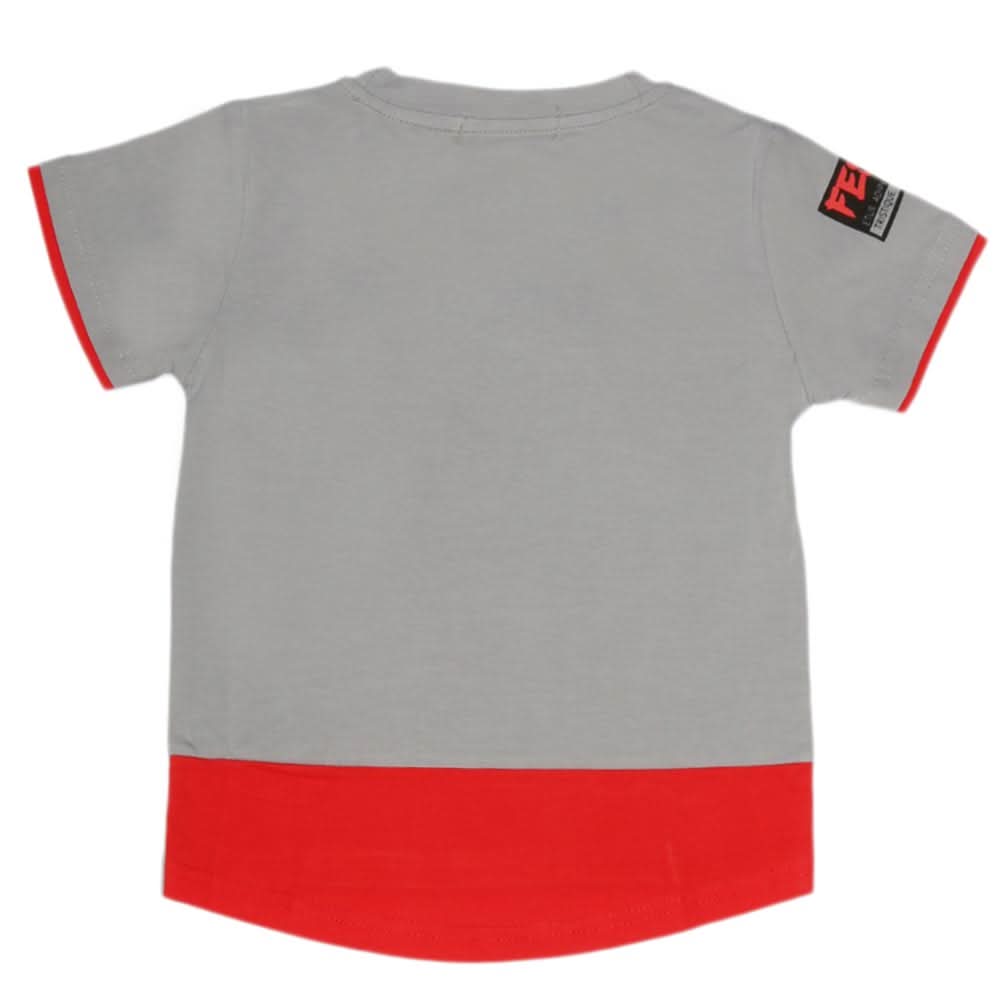 Boys Half Sleeves T-Shirt - Grey, Kids, Boys T-Shirts, Chase Value, Chase Value