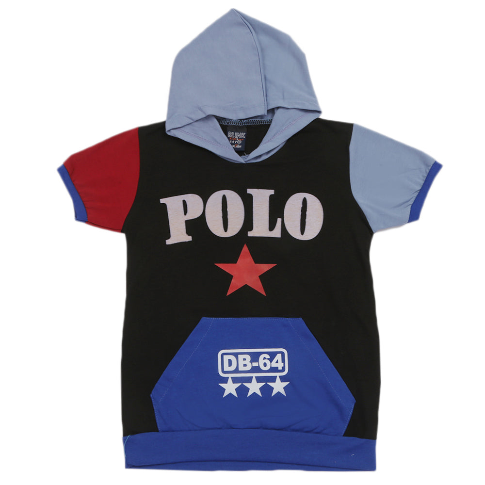 Boys Half Sleeves T-Shirt - Black, Boys T-Shirts, Chase Value, Chase Value