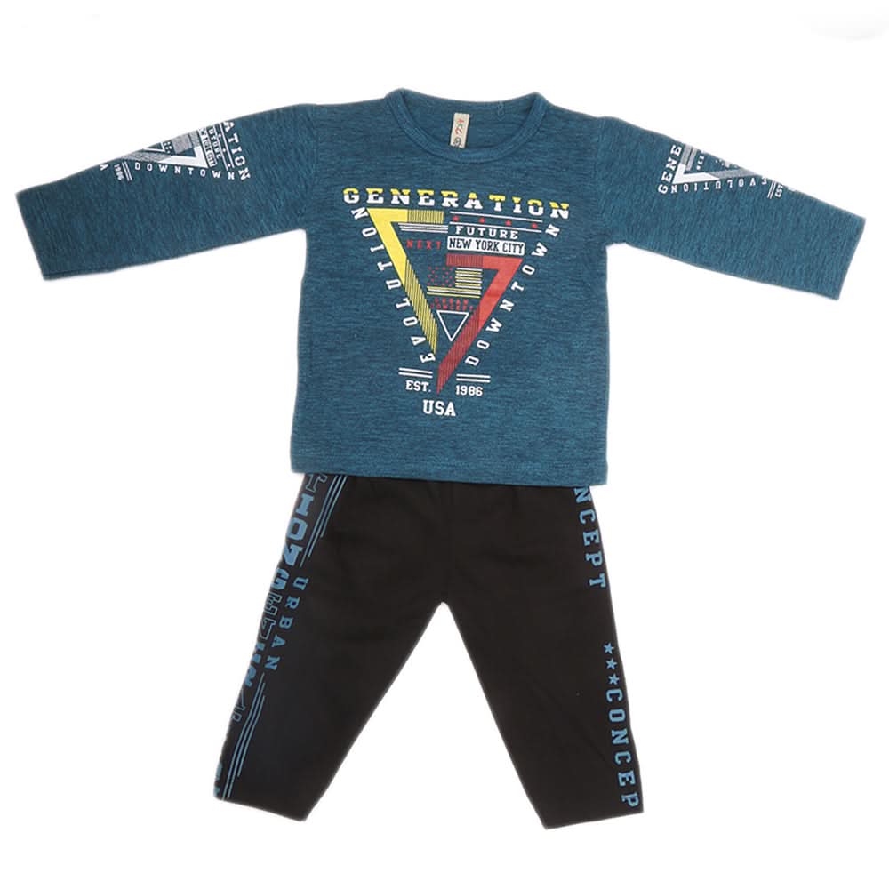 Boys Pajama Suit - Steel Blue, Kids, Boys Sets And Suits, Chase Value, Chase Value