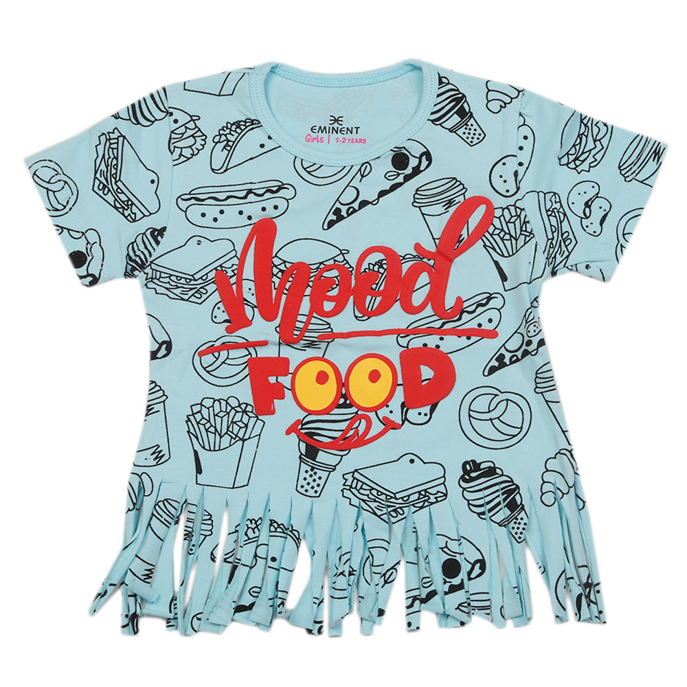 Eminent Girls Emboss Print T-Shirt - Light Blue, Kids, Girls T-Shirts, Eminent, Chase Value