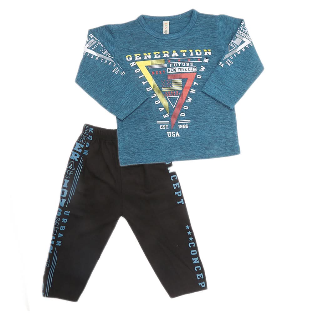 Boys Pajama Suit - Steel Blue, Kids, Boys Sets And Suits, Chase Value, Chase Value