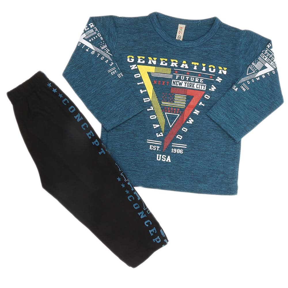 Boys Pajama Suit - Steel Blue, Kids, Boys Sets And Suits, Chase Value, Chase Value
