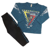 Boys Pajama Suit - Steel Blue, Kids, Boys Sets And Suits, Chase Value, Chase Value