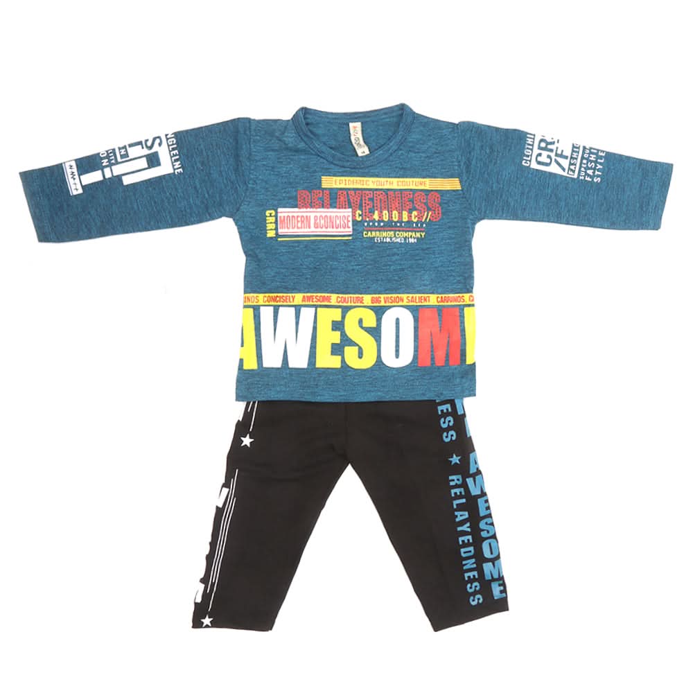 Boys Pajama Suit - Steel Blue, Kids, Boys Sets And Suits, Chase Value, Chase Value