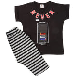 Boys Half Sleeves 2 Piece Suit - Black, Kids, Boys Sets And Suits, Chase Value, Chase Value