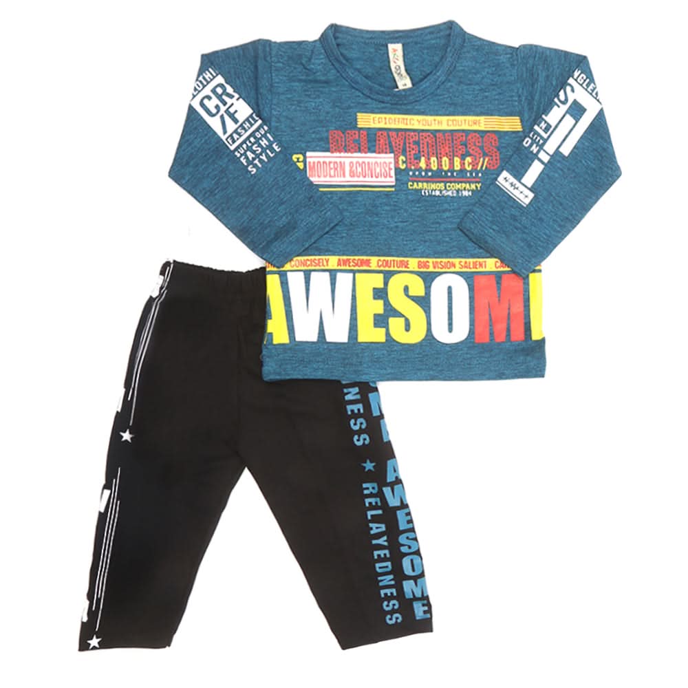 Boys Pajama Suit - Steel Blue, Kids, Boys Sets And Suits, Chase Value, Chase Value