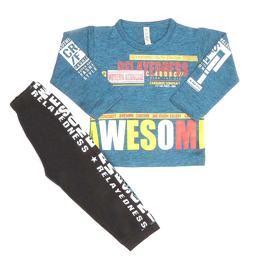 Boys Pajama Suit - Steel Blue, Kids, Boys Sets And Suits, Chase Value, Chase Value