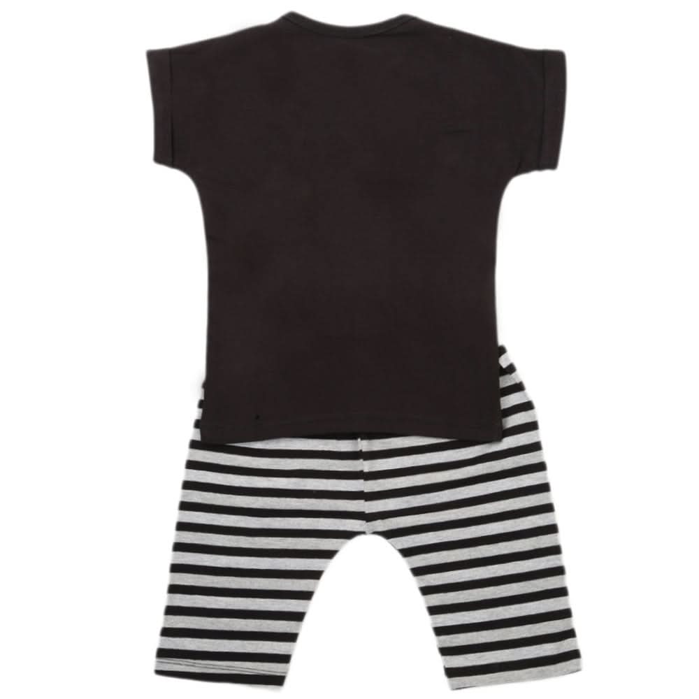Boys Half Sleeves 2 Piece Suit - Black, Kids, Boys Sets And Suits, Chase Value, Chase Value