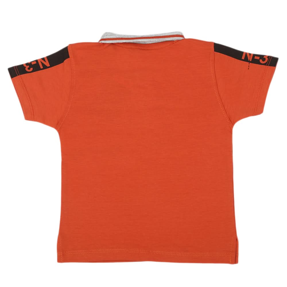 Boys Half Sleeves T-Shirt - Rust, Boys T-Shirts, Chase Value, Chase Value