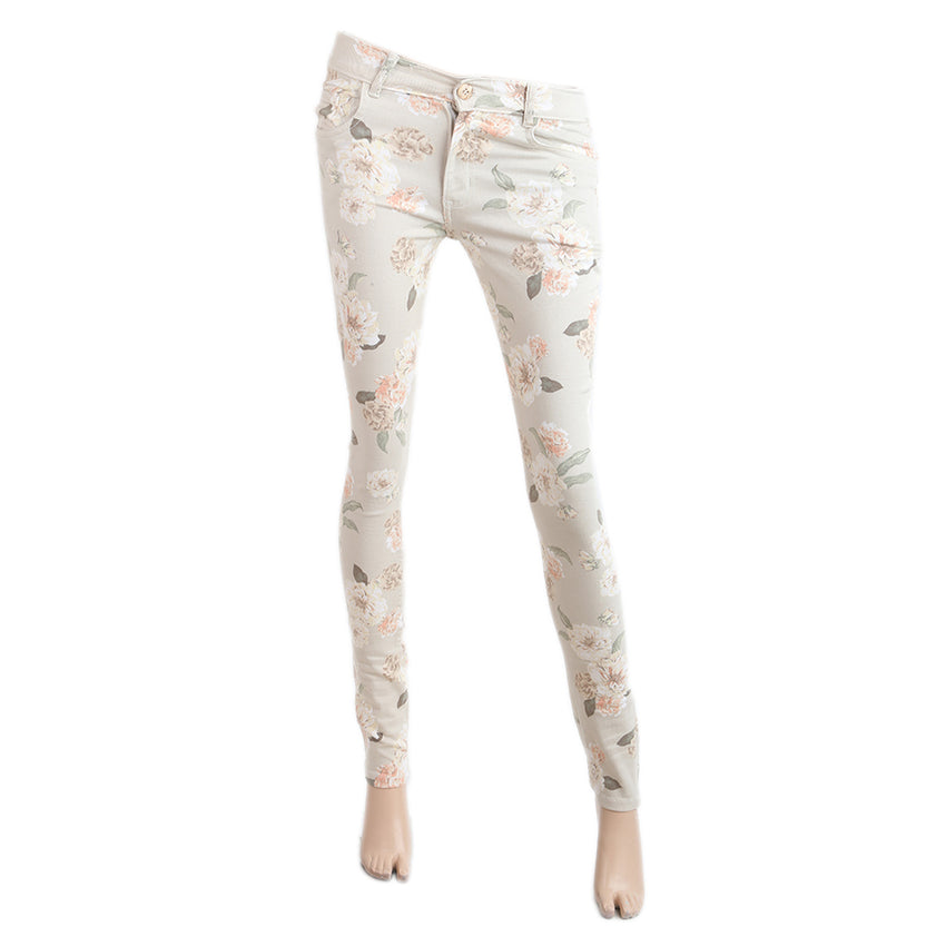 Women's Cotton Printed Pant - Beige, Women, Pants & Tights, Chase Value, Chase Value