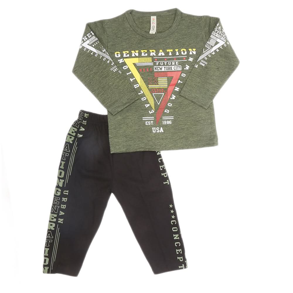 Boys Pajama Suit - Green, Kids, Boys Sets And Suits, Chase Value, Chase Value