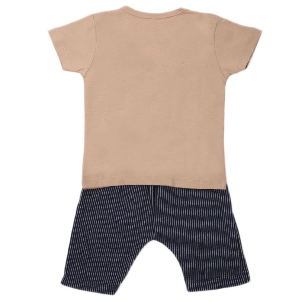 Boys Half Sleeves 2 Piece Suit - Beige, Kids, Boys Sets And Suits, Chase Value, Chase Value