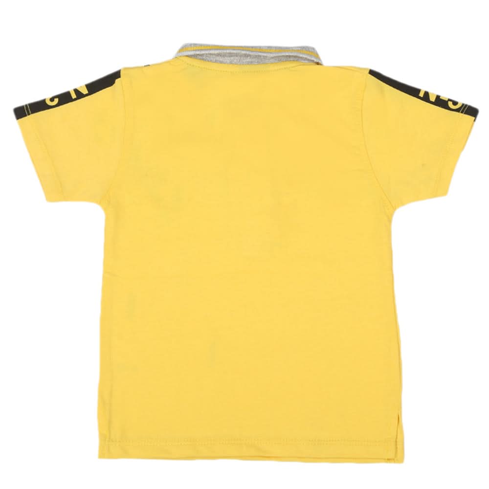 Boys Half Sleeves T-Shirt - Yellow, Boys T-Shirts, Chase Value, Chase Value