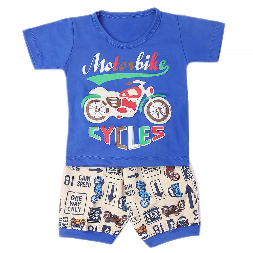 Boys Half Sleeves Short Suit - Royal Blue, Kids, Boys Sets And Suits, Chase Value, Chase Value