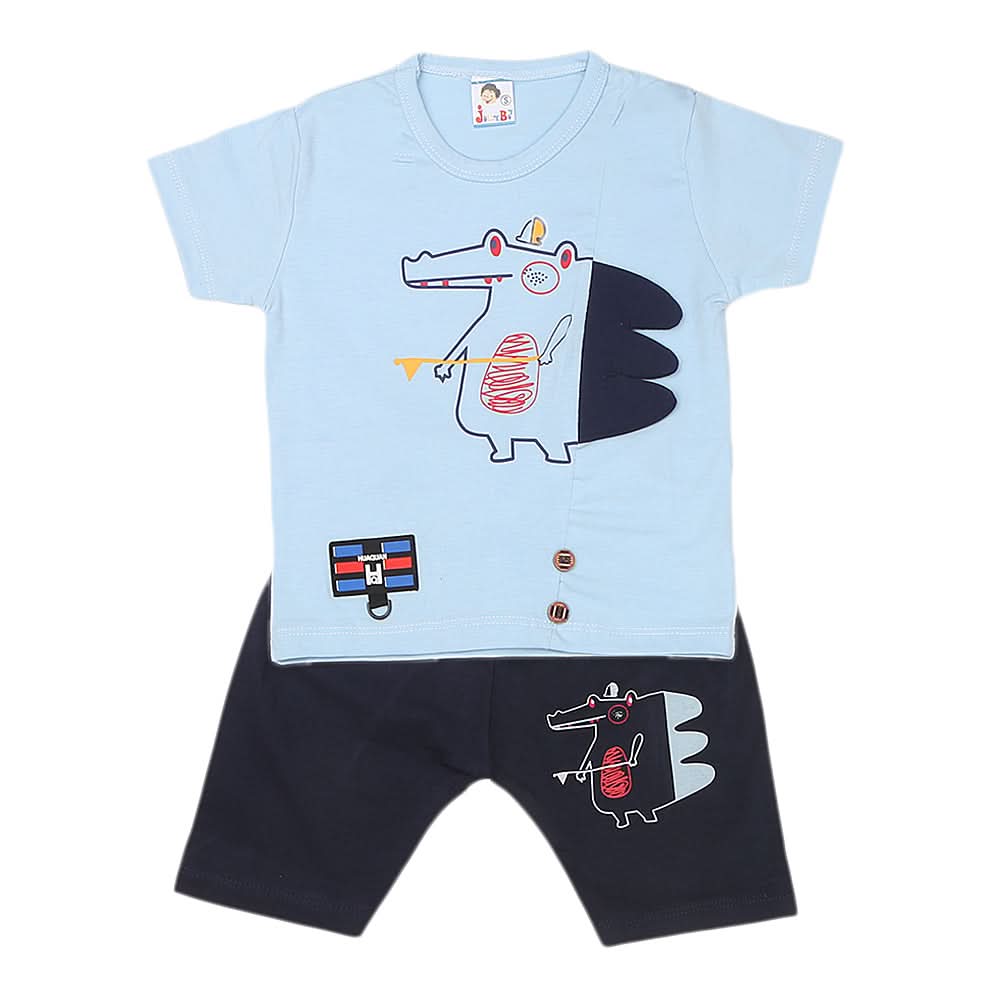 Boys Half Sleeves Short Suit 1219 - Blue, Kids, Boys Sets And Suits, Chase Value, Chase Value