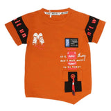 Boys Half Sleeves T-Shirt - Rust, Kids, Boys T-Shirts, Chase Value, Chase Value