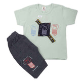 Boys Half Sleeves 2 Piece Suit - Cyan, Kids, Boys Sets And Suits, Chase Value, Chase Value