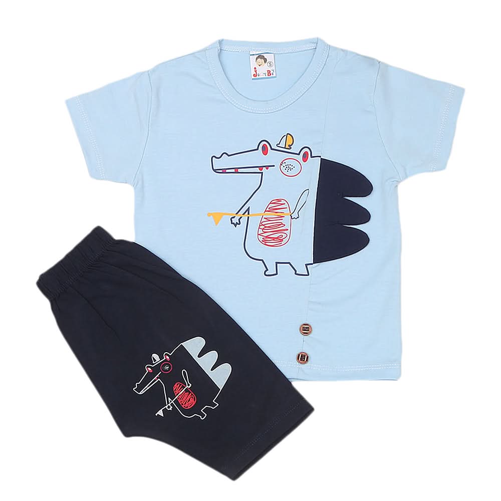 Boys Half Sleeves Short Suit 1219 - Blue, Kids, Boys Sets And Suits, Chase Value, Chase Value