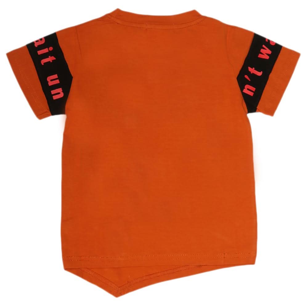Boys Half Sleeves T-Shirt - Rust, Kids, Boys T-Shirts, Chase Value, Chase Value