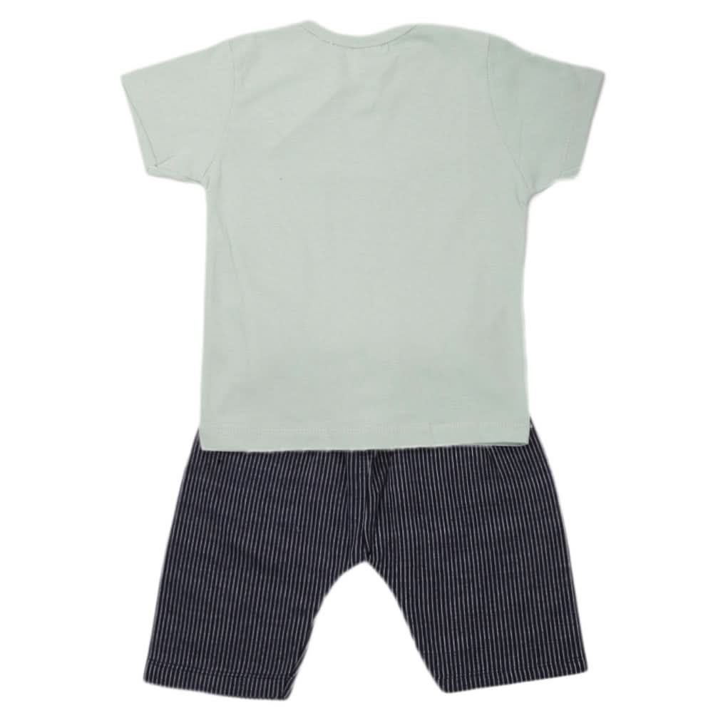 Boys 2 Pcs Suit Half Sleeves - Cyan, Kids, Boys Sets And Suits, Chase Value, Chase Value
